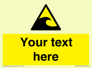 Custom warning tsunami hazard zone